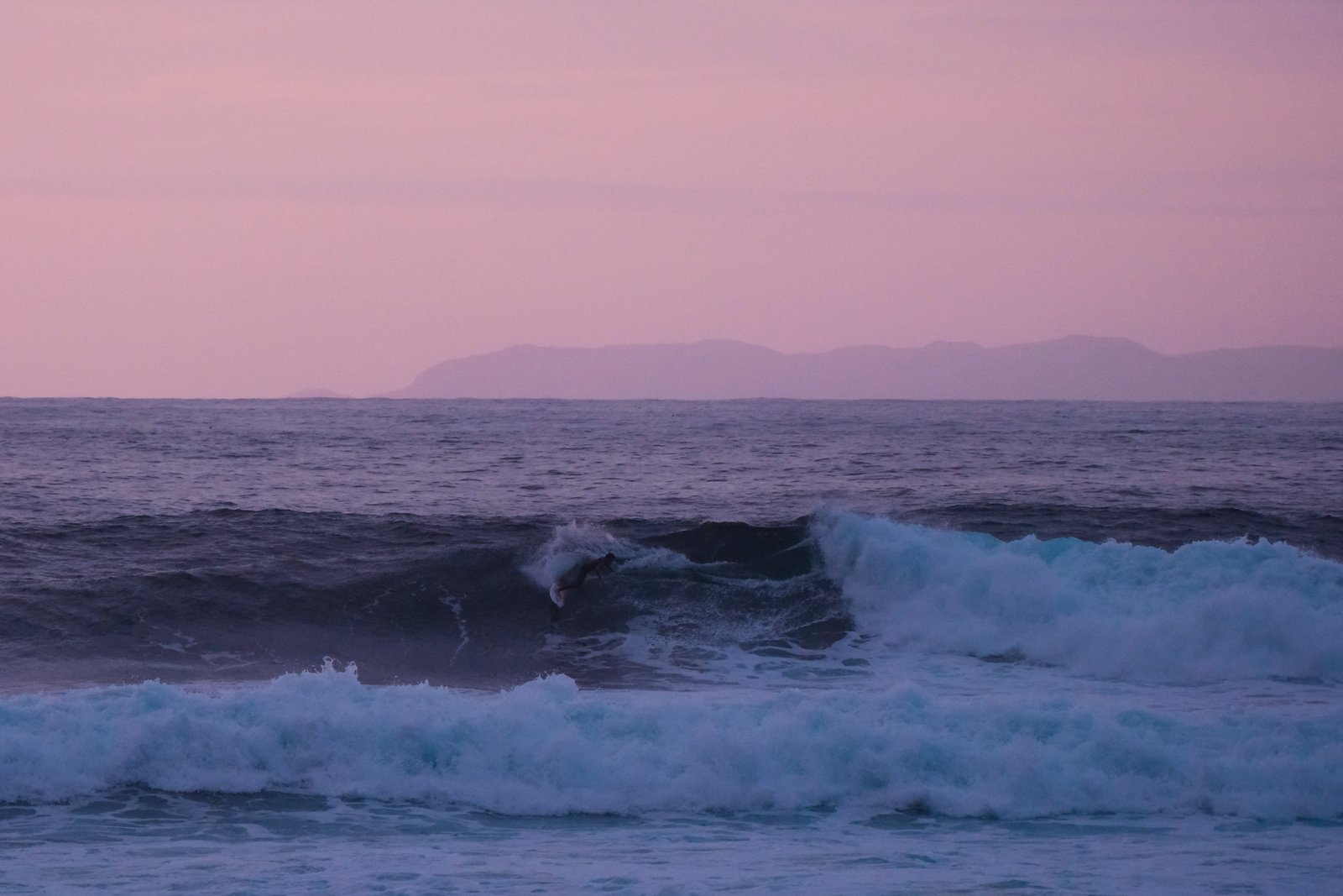 sunset surfing in the Azores